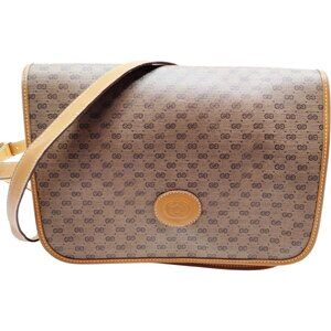 (L3) Gucci Crossbody Bag Brown PVC